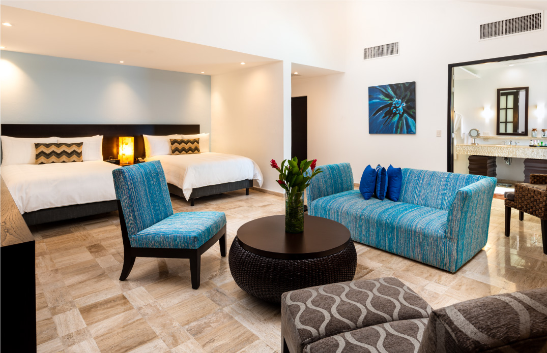 Hospédese en el mejor hotel en Cozumel con habitaciones con vista al mar